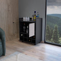 Bar Cart Philadelphia, Living Room, Black Black Particle Board Engineered Wood