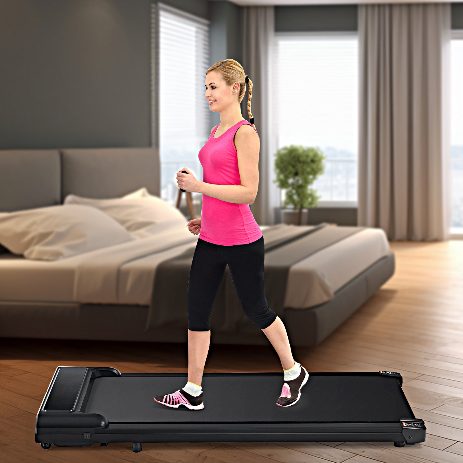 Walking Pad 300 lb Capacity, Desk Treadmill for Home indoor