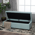 Brentwood Storage Ottoman Light Blue Fabric