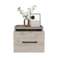 Floating Nightstand Calion, Bedroom, Light Gray Light Gray Particle Board Engineered Wood