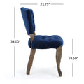 Kd Tufted Chair Wthr Navy Blue Velvet