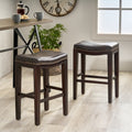 Tiffin Studded Counterstool Set Of 2 Brown Pu