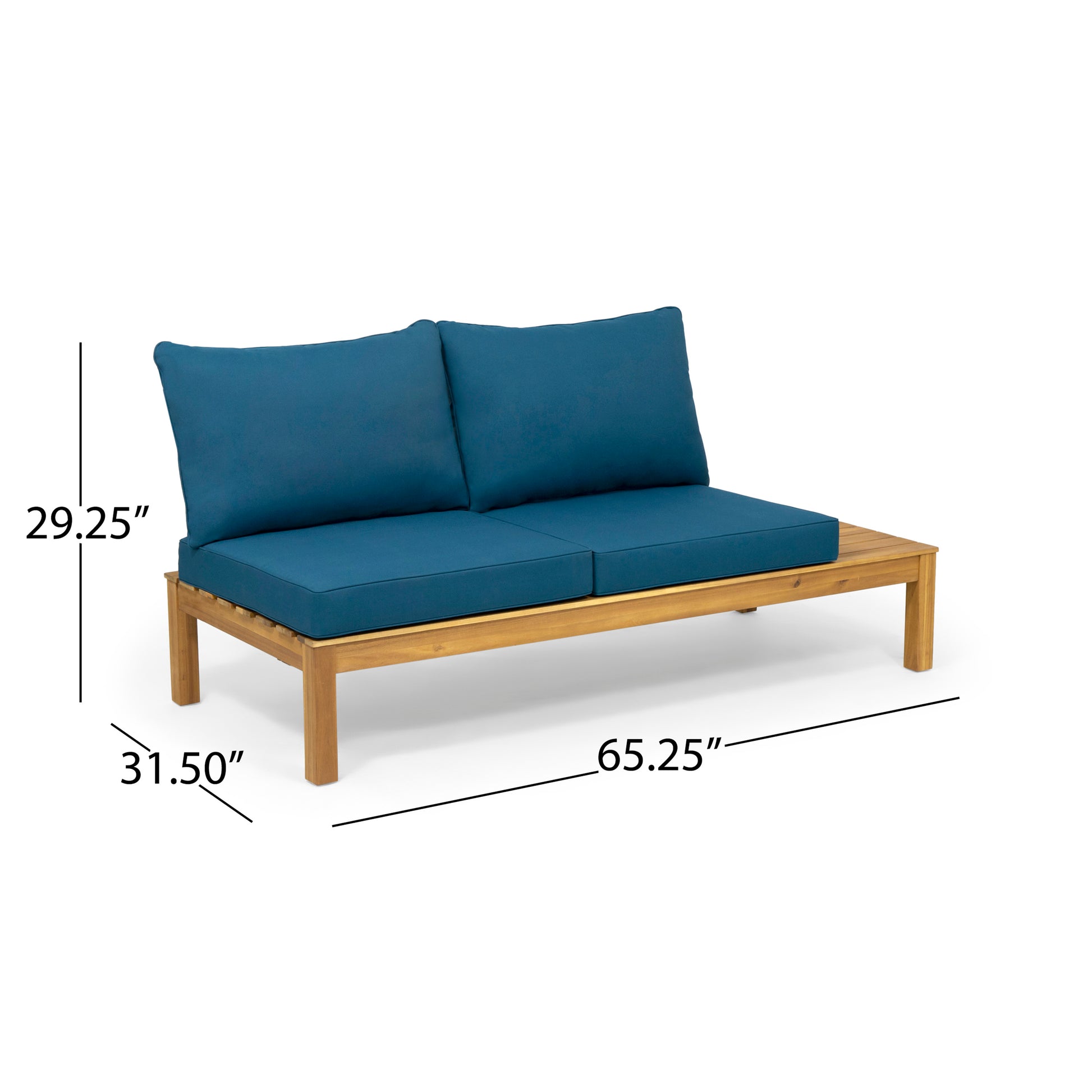 Arlington 2 Seater Sofa Right Side, Teal Teal Fabric