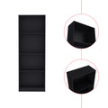 Bookcase Benzoni, Office, Black Black Particle Board Engineered Wood