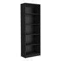 Bookcase 4 Shelves Benzoni, Office, Black Black Particle Board Engineered Wood