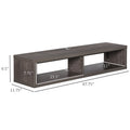 Wall Mounted Tv Stand, Media Console Floating Storage Shelf For Living Room Or Home Office, Dark Grey Dark Gray Particle Board
