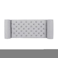 Hayes Armed Storage Bench Light Grey Fabric