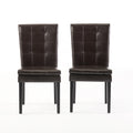 Badin Kd Dining Chair Chocolate Pu Leather