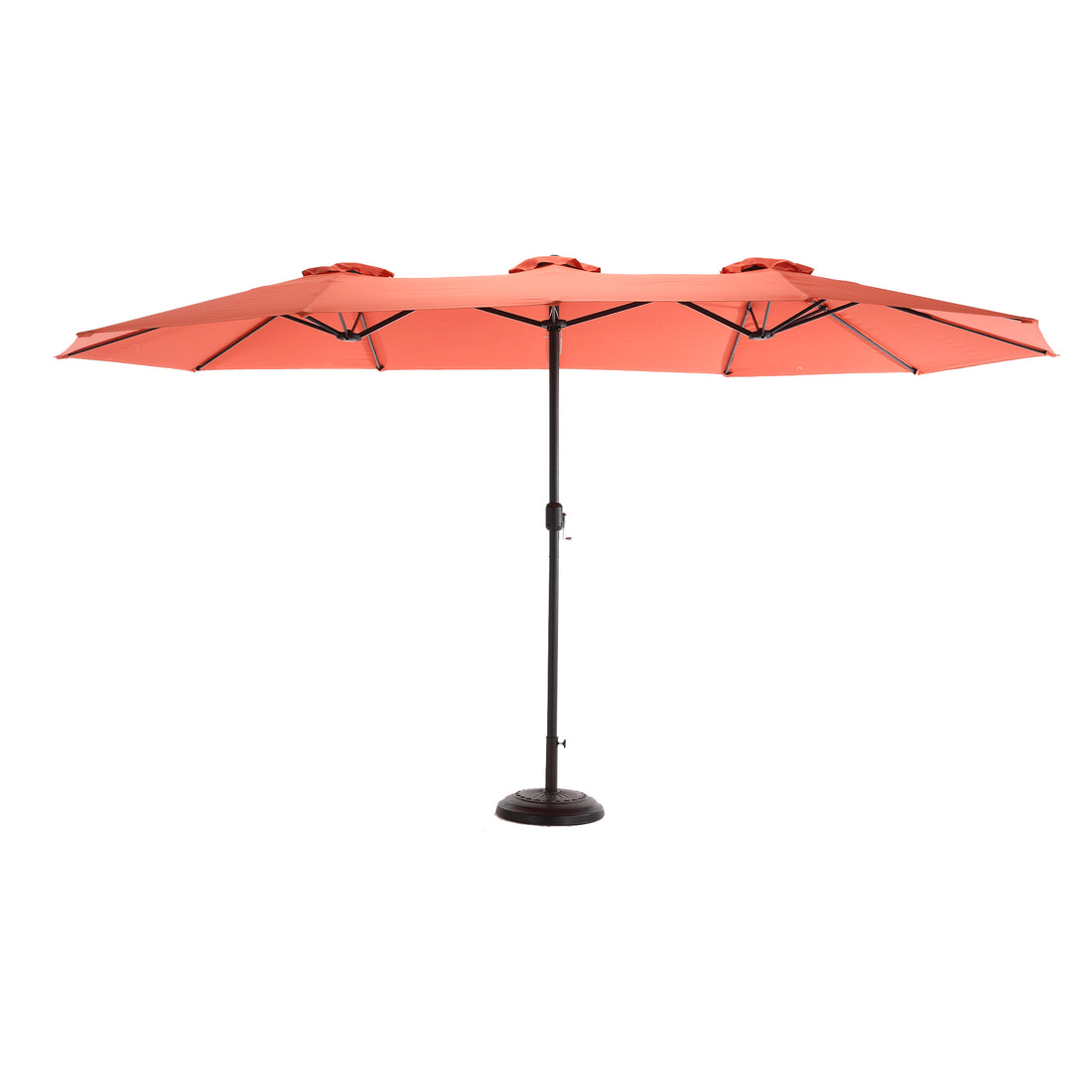 14.8 Ft Double Sided Outdoor Umbrella Rectangular Large With Crank Orange No Orange Garden & Outdoor Steel