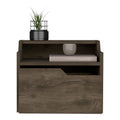 Floating Nightstand Chester, Bedroom, Dark Brown Dark Brown Particle Board Engineered Wood