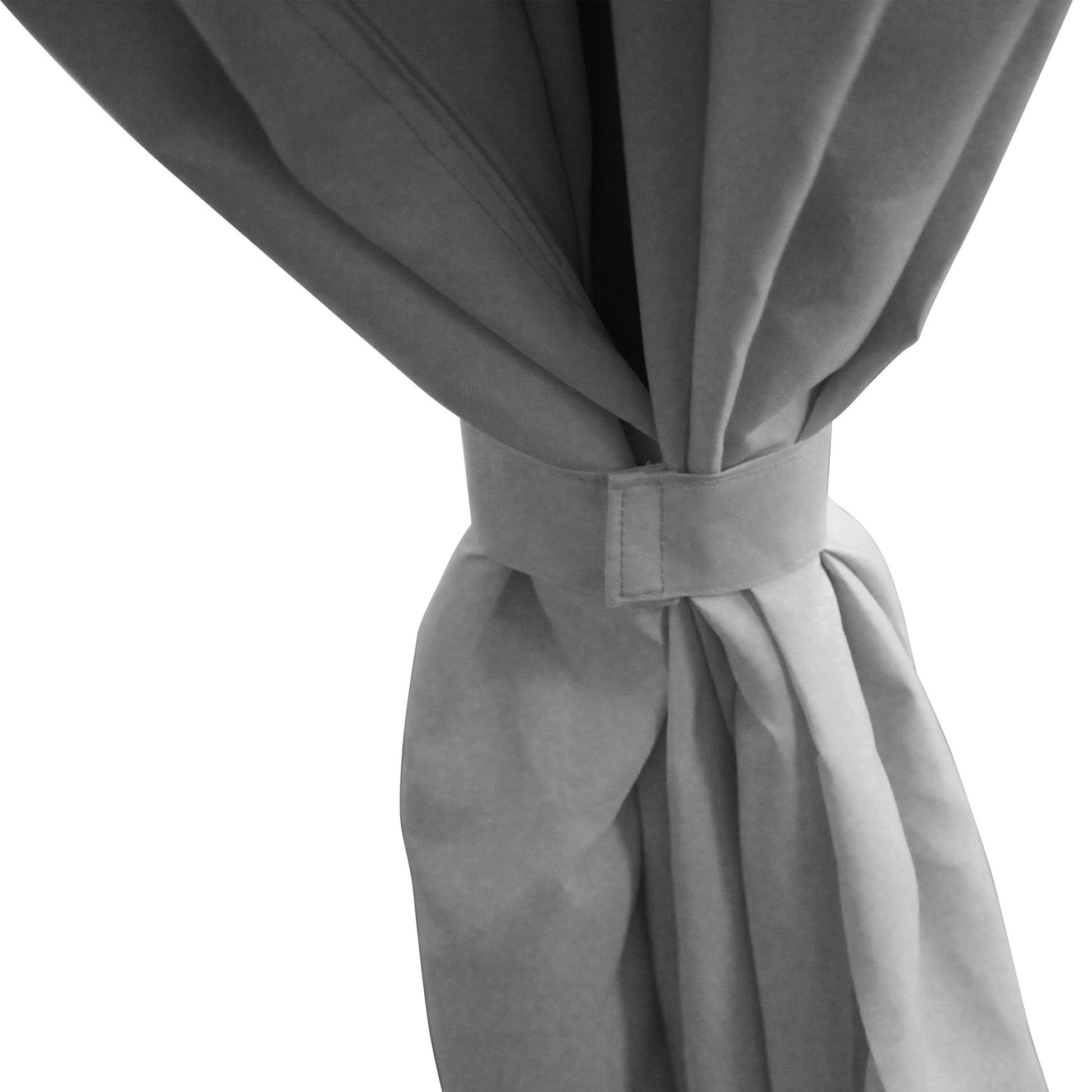 10' X 13' Patio Gazebo Canopy, Double Vented Roof, Steel Frame, Curtain Sidewalls, Outdoor Sun Shade Shelter For Garden, Lawn, Backyard, Deck, Gray Gray Steel