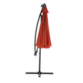 10Ft Solar Led Offset Hanging Market Patio Umbrella Orange No Orange Garden & Outdoor Steel