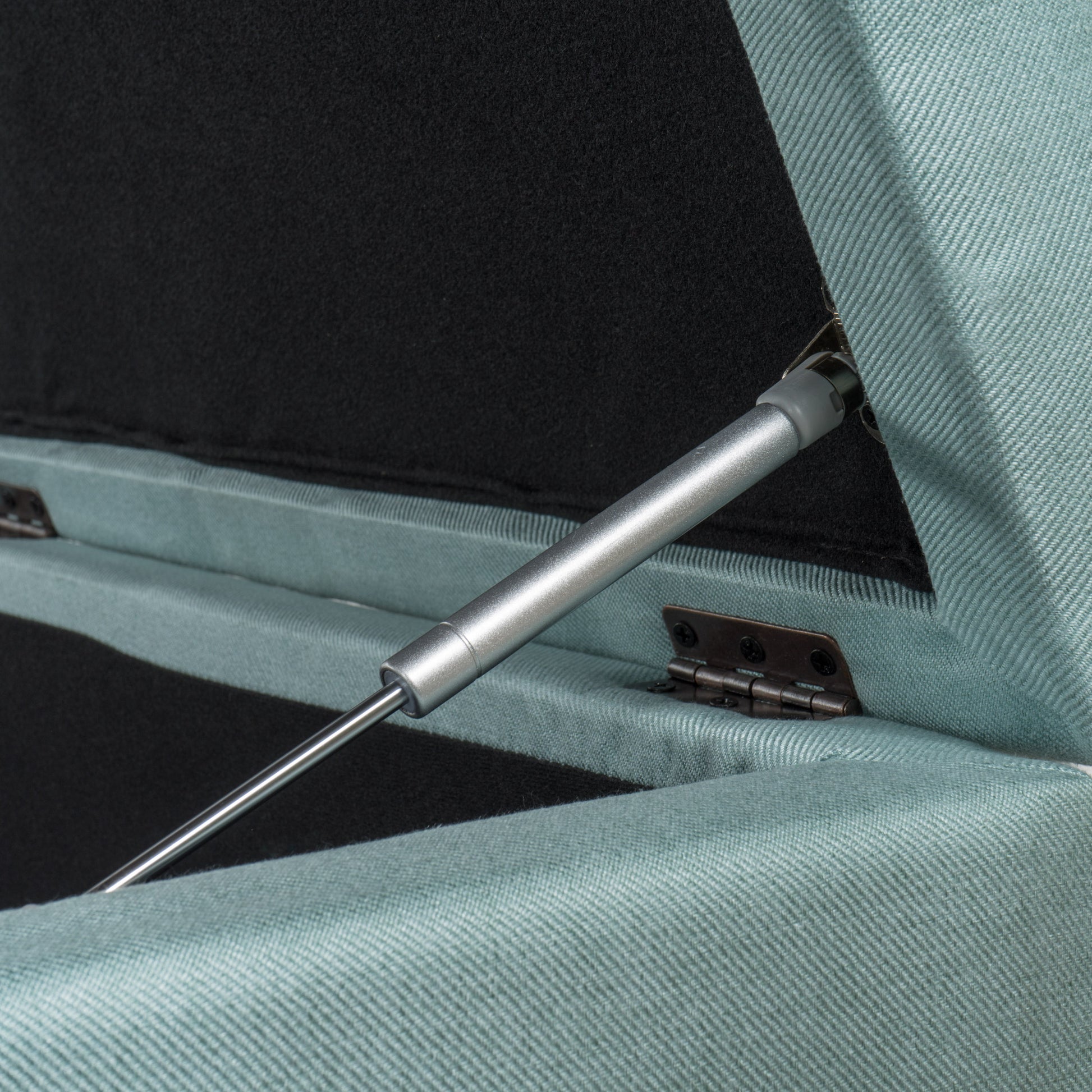 Brentwood Storage Ottoman Light Blue Fabric