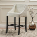 Eaton Barstool Ivory Leather