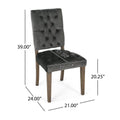 Dining Chair Charcoal Pu Leather