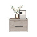 Floating Nightstand Calion, Bedroom, Light Gray Light Gray Particle Board Engineered Wood