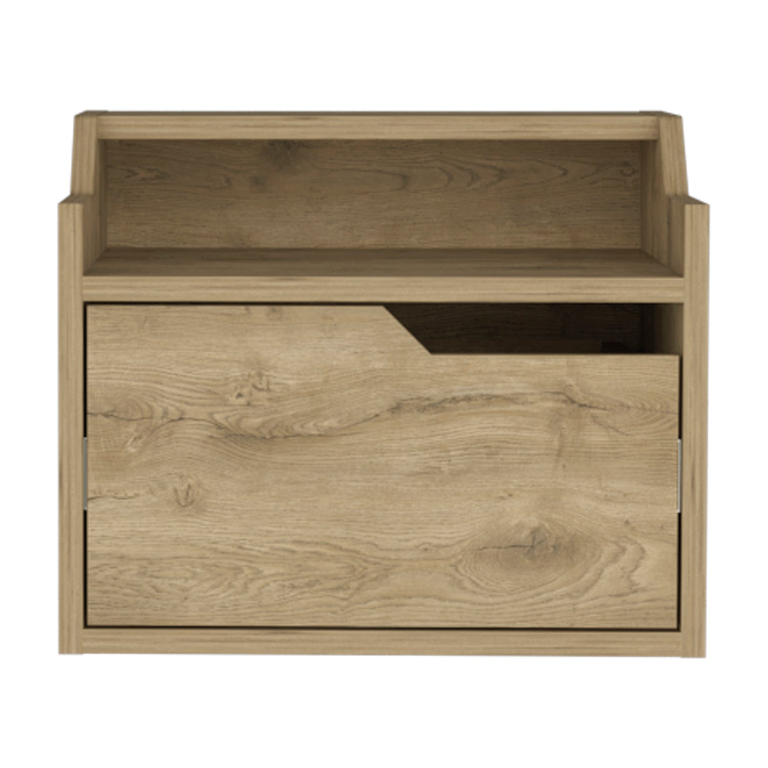 Floating Nightstand Chester, Bedroom, Macadamia Beige Particle Board Engineered Wood