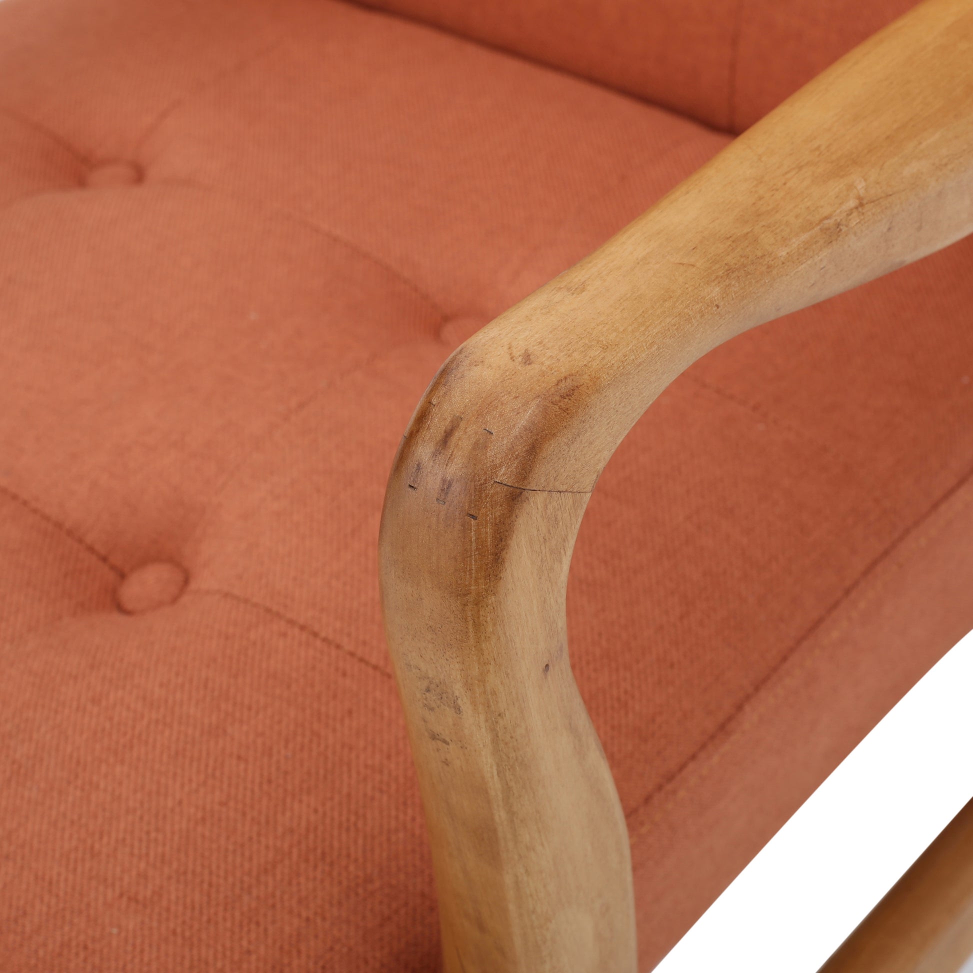 Club Chair Orange Fabric