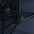14.8 Ft Double Sided Outdoor Umbrella Rectangular Large With Crank Navy Blue No Navy Blue Garden & Outdoor Steel