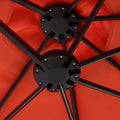 14.8 Ft Double Sided Outdoor Umbrella Rectangular Large With Crank Orange No Orange Garden & Outdoor Steel
