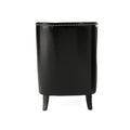Canterbury Hi Back Wing Chair Black Leather