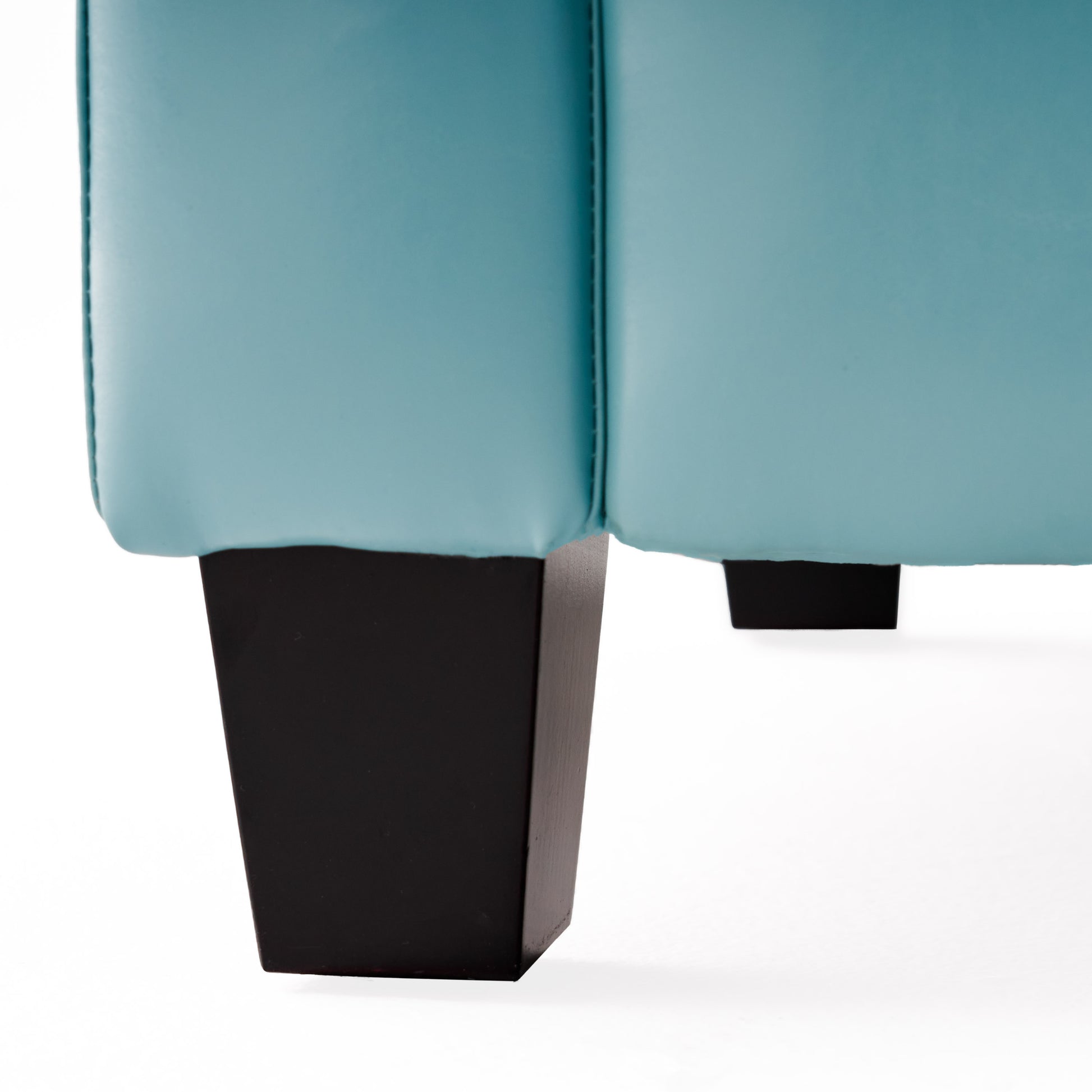 Yonkers Club Chair Teal Blue Leather