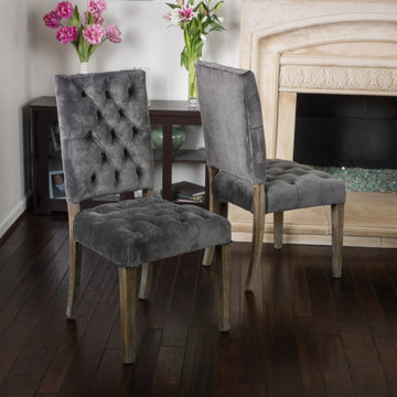 Dining Chair Charcoal Pu Leather