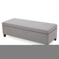 Selma Storage Ottoman V2 Light Grey Fabric