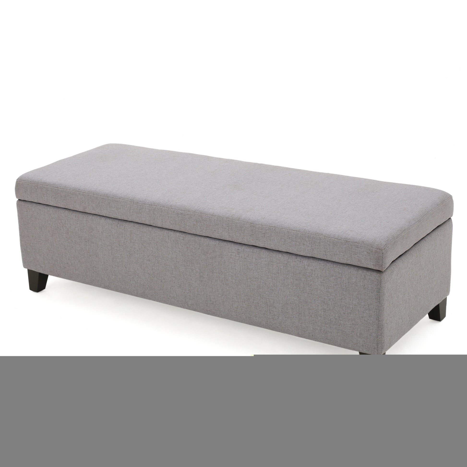 Selma Storage Ottoman V2 Light Grey Fabric