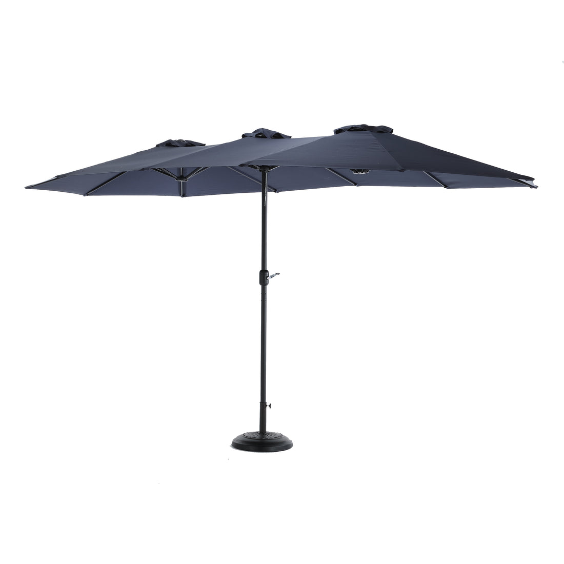 14.8 Ft Double Sided Outdoor Umbrella Rectangular Large With Crank Navy Blue No Navy Blue Garden & Outdoor Steel