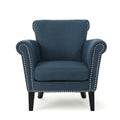 Club Chair Navy Blue Fabric