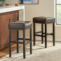 Old Sku: 74515.00 30 Inch Backless Brown Leather Counter Stool Set Of 2 Brown Set Of 2 Leather