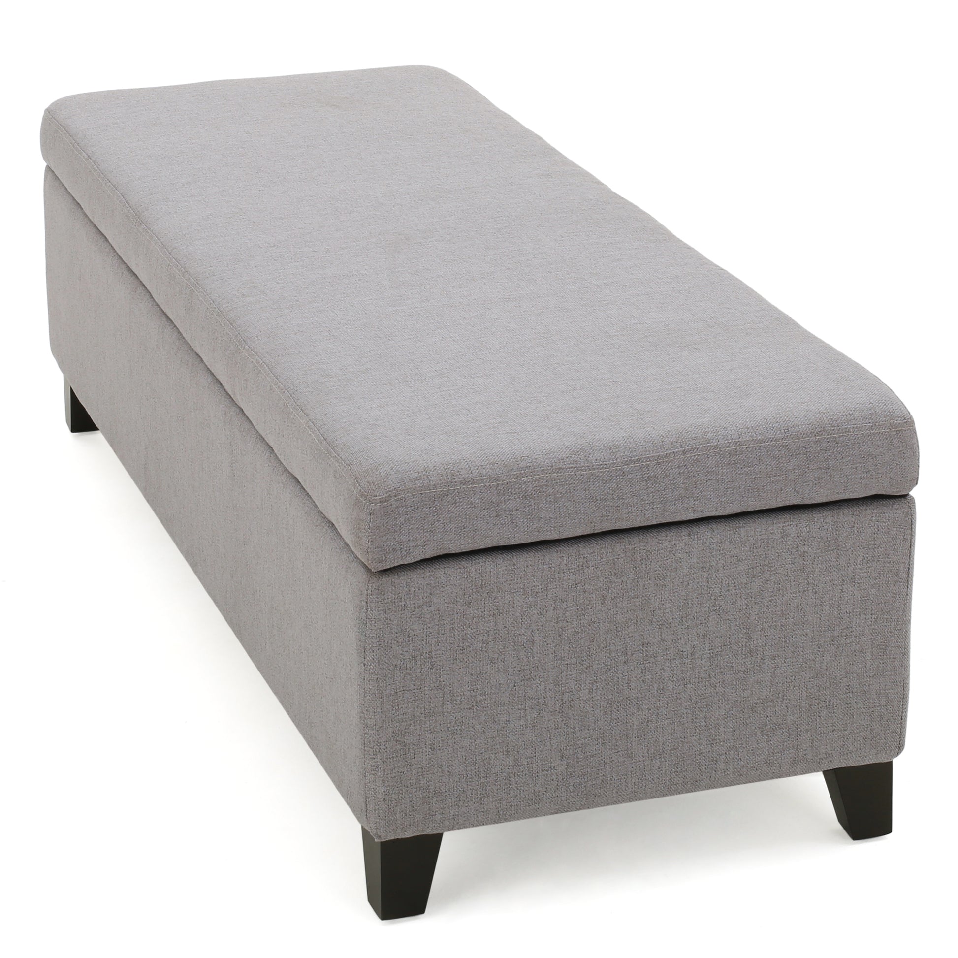 Selma Storage Ottoman V2 Light Grey Fabric