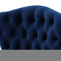 Kd Tufted Chair Wthr Navy Blue Velvet