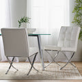 Pavilion Dining Chair Set Of 2 White Foam Leather