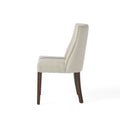 Dining Chair Beige Fabric