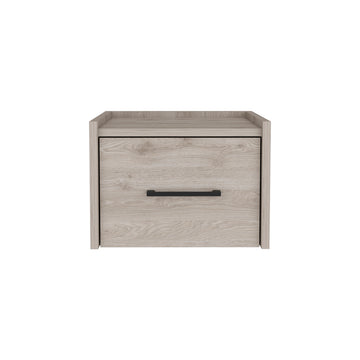 Floating Nightstand Calion, Bedroom, Light Gray Light Gray Particle Board Engineered Wood