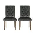 Dining Chair Charcoal Pu Leather