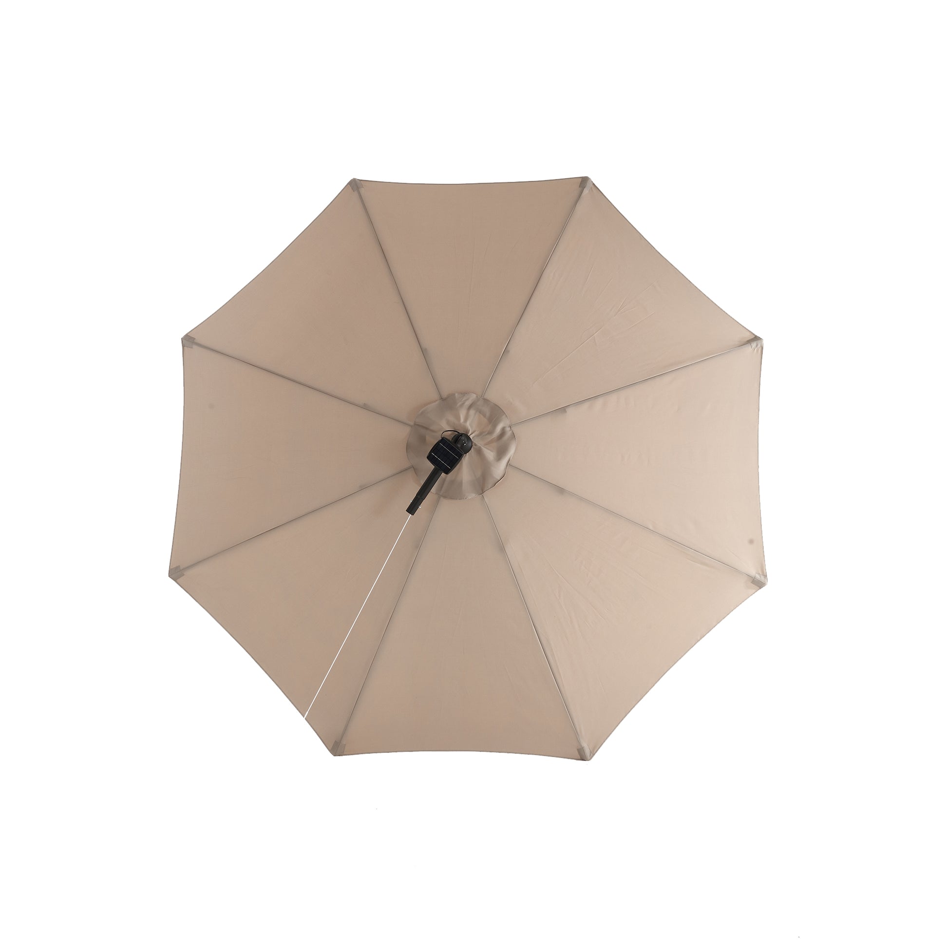 10Ft Solar Led Offset Hanging Market Patio Umbrella Khaki No Khaki Garden & Outdoor Steel