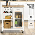 Rolling Kitchen Island with Storage, Kitchen Cart