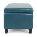Storage Ottoman Teal Pu