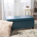 Storage Ottoman Teal Pu