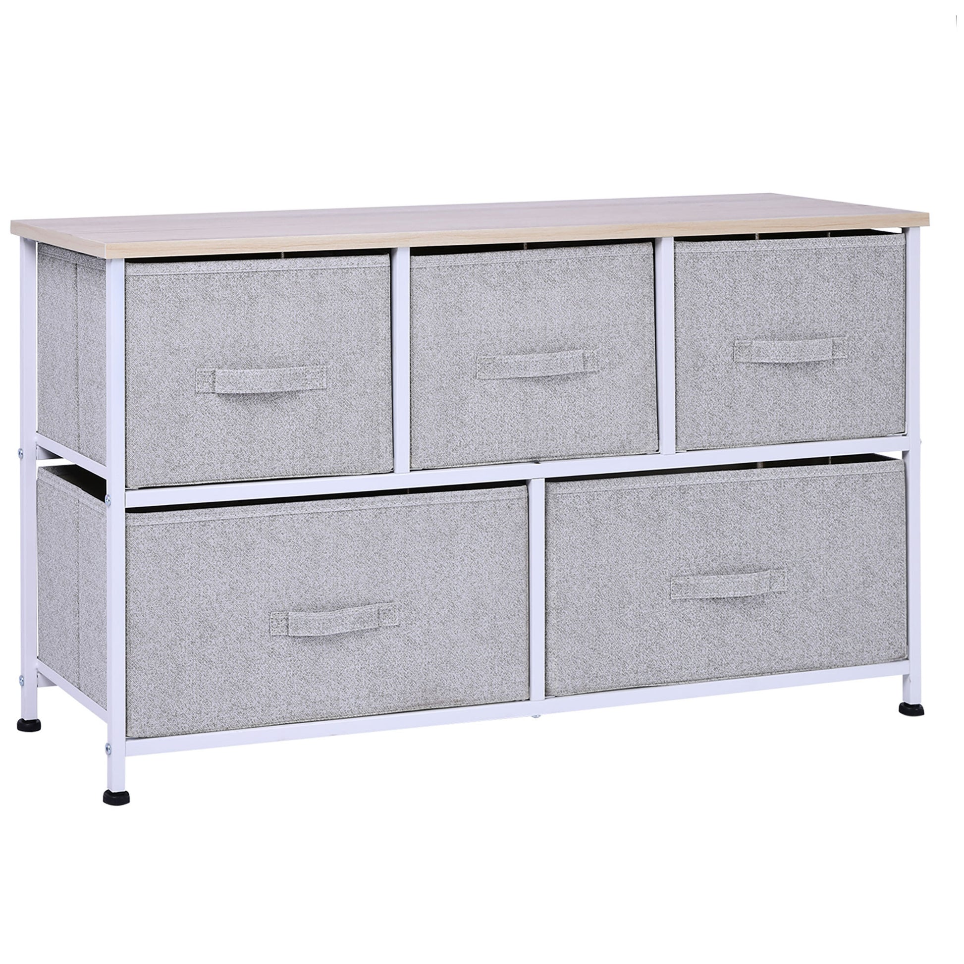 40" L 5 Drawer Horizontal Storage Cube Dresser Unit Bedroom Organizer 40" L 5 Drawer Horizontal Storage Cube Dresser Unit Bedroom Organizer