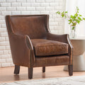 Single Sofa Brown Leather