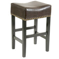 Old Sku: 74515.00 30 Inch Backless Brown Leather Counter Stool Set Of 2 Brown Set Of 2 Leather