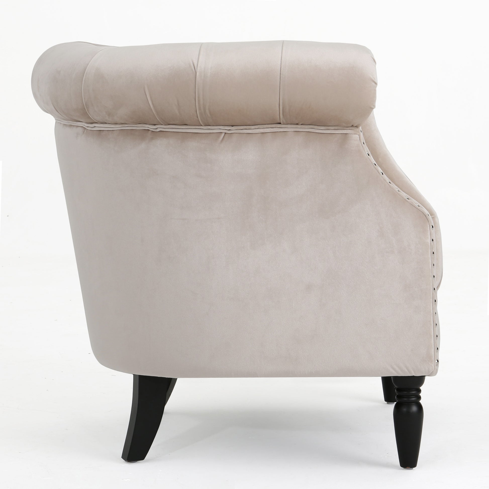 Club Chair Champagne Velvet