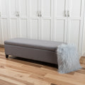 Selma Storage Ottoman V2 Light Grey Fabric