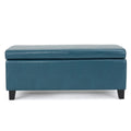 Storage Ottoman Teal Pu