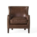 Single Sofa Brown Leather