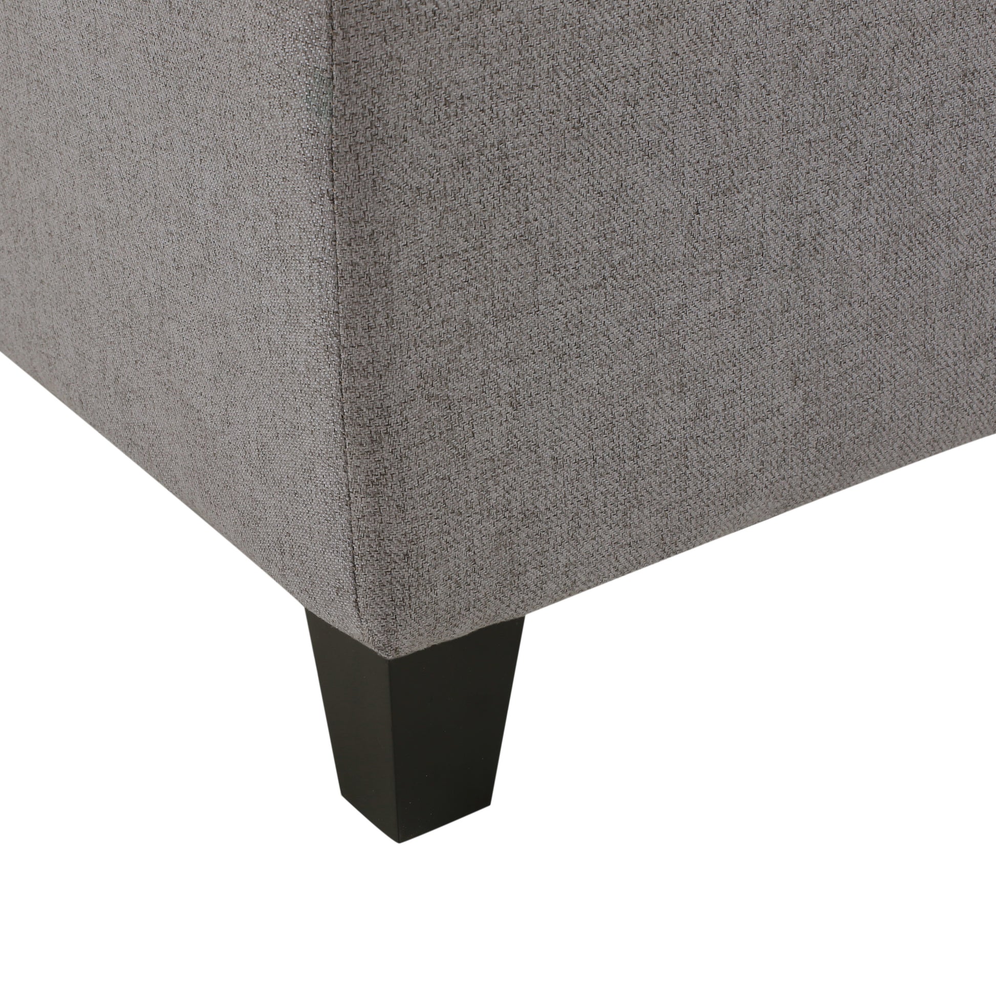 Selma Storage Ottoman V2 Light Grey Fabric